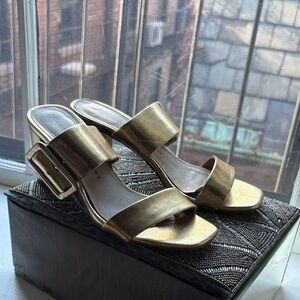 Chinese Laundry Gold Heeled Sandals